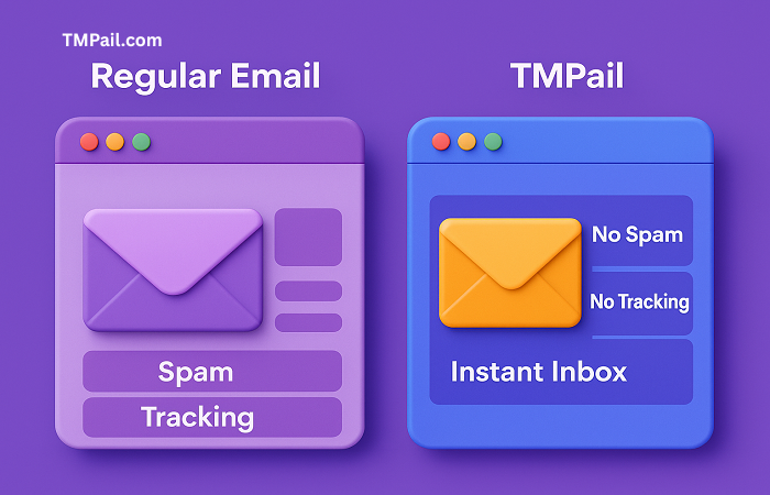 TMPail vs regular email – benefits of disposable email address for privacy