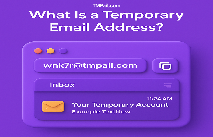 Temporary email inbox interface for TextNow sign up – Tmpail screenshot